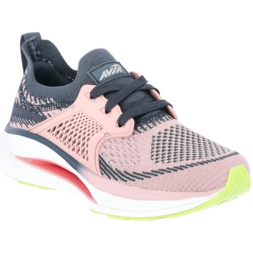 Women’s Avia Pink Gray Caged Knit Sneakers Size 8.5